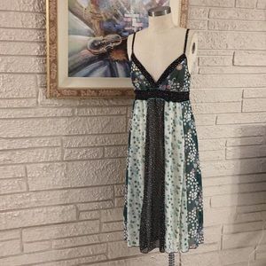 🌹Mix Nouveau Sheer MultiPrint Spaghetti Strap Dress